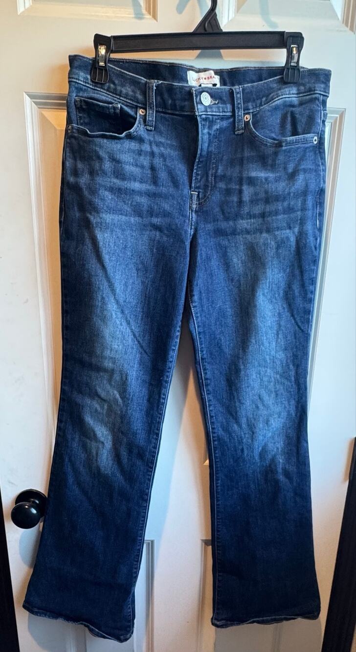 Lucky Brand Womens Sweet Mid Rise Flare Jeans Size 8 29R Dark Wash